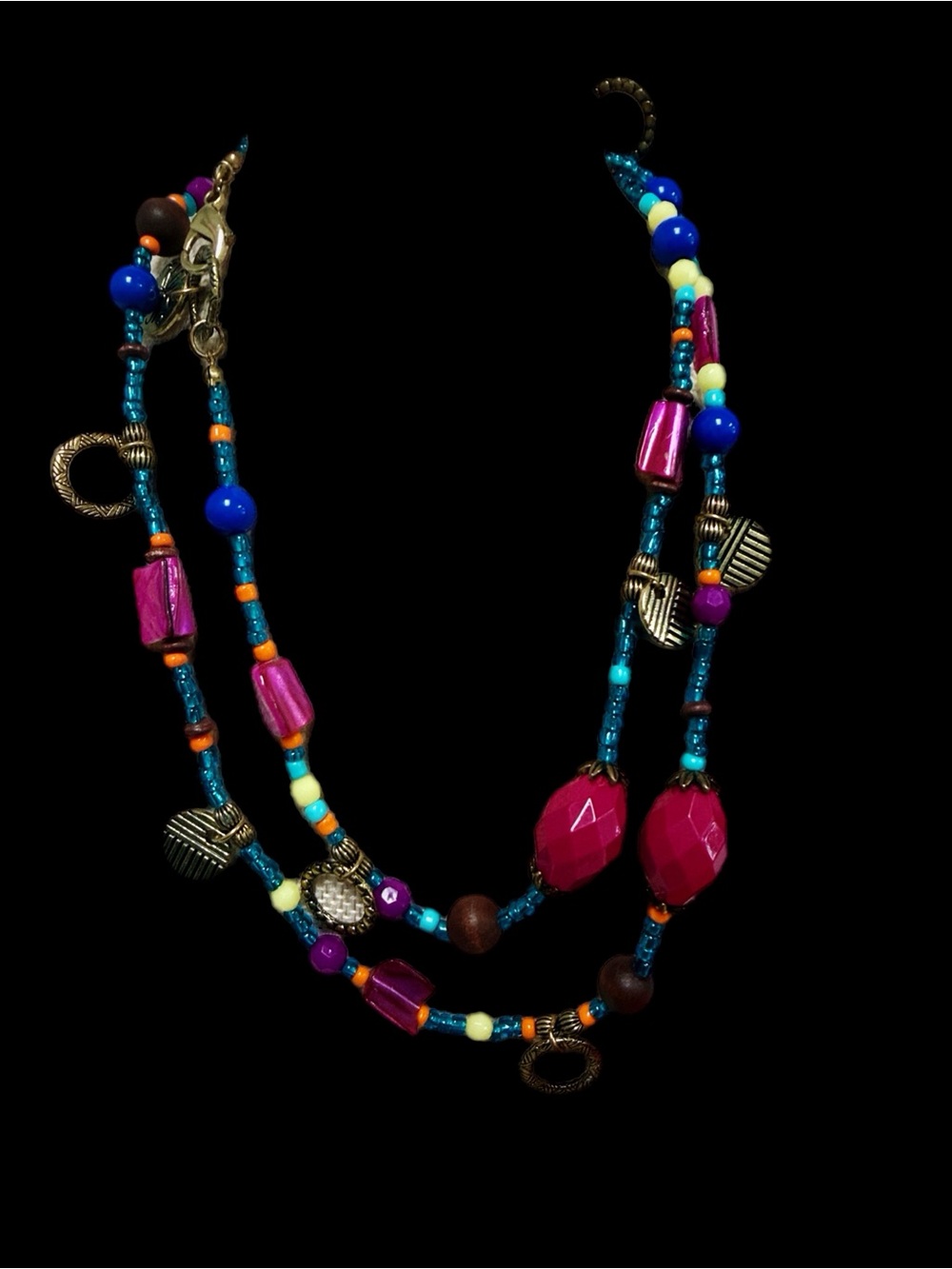 Bohemian Multicolor Beaded Long Necklace - Women Jewelry